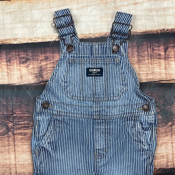 RELISTED OshKosh Striped Denim Overalls - Picture 2 of 8